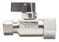 3/8" 1/4 Turn Straight Supply Stop - Brass