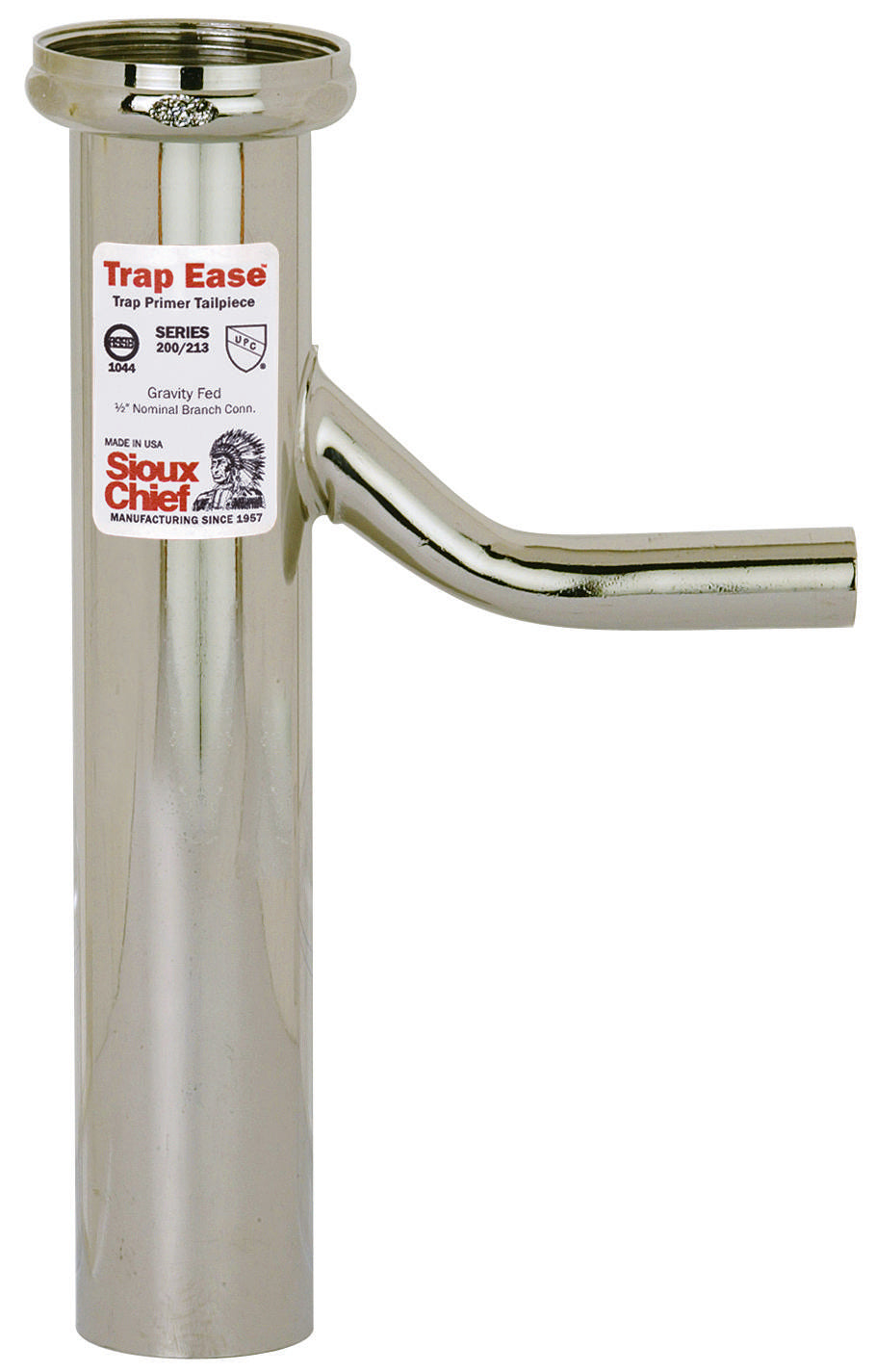 Sioux Chief Trap-Ease™ 200-092 Trap Primer Tailpiece, 1-1/2 in Pipe, 8 in L, Direct Connect Connection, Brass