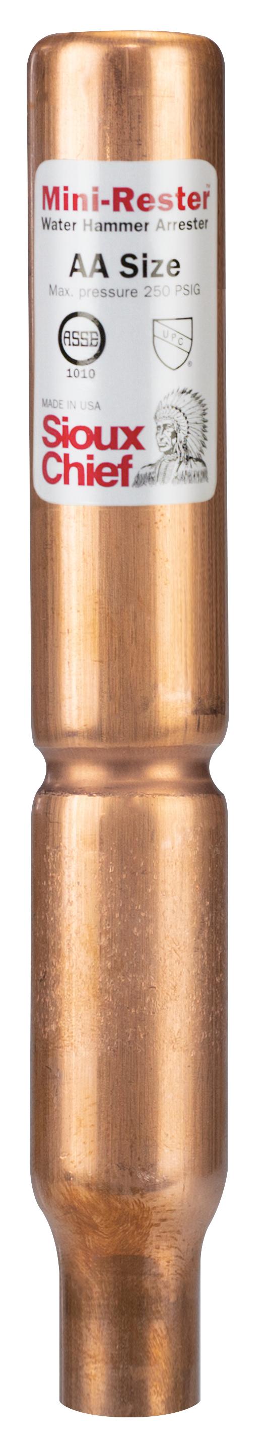 Sioux Chief MiniRester™ 660-SB Straight Water Hammer Arrester, 1/2 in, Male C, 350 psig