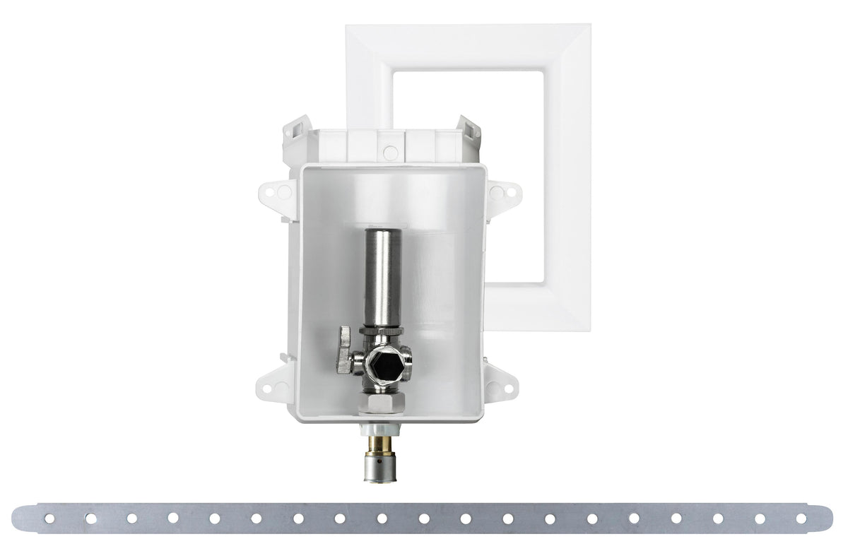 Sioux Chief 696-G1010VF 696 Standard Ice Maker Outlet Box, 1/2 in Inlet Viega® PureFlow® PEX Inlet, 1/4 in Outlet Compression Outlet, ABS