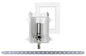 Sioux Chief 696-G1010VF 696 Standard Ice Maker Outlet Box, 1/2 in Inlet Viega® PureFlow® PEX Inlet, 1/4 in Outlet Compression Outlet, ABS