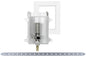 Sioux Chief OxBox™ 696-G1011XF Lead Free Toilet/Dishwasher Outlet Box With Water Hammer Arrester, 1/2 in PEX F1807 Inlet, 3/8 in Compression Outlet, ABS