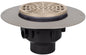 Sioux Chief Halo™ 822-2ANR Adjustable Floor Drain With Ring and Strainer, 2 in Outlet, Hub Connection, 5-1/2 in Grid, ABS Drain