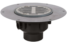 Sioux Chief Halo™ 822-2AS Adjustable Floor Drain With Round Ring and Strainer, 2 in Outlet, Hub Connection, ABS Drain