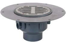 Sioux Chief Halo™ 822-2PS Adjustable Floor Drain With Round Ring and Strainer, 2 in Outlet, Hub Connection, PVC Drain