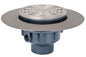 Sioux Chief Halo™ 822-2PSR Adjustable Floor Drain With Round Ring and Strainer, 2 in Outlet, Hub Connection, PVC Drain
