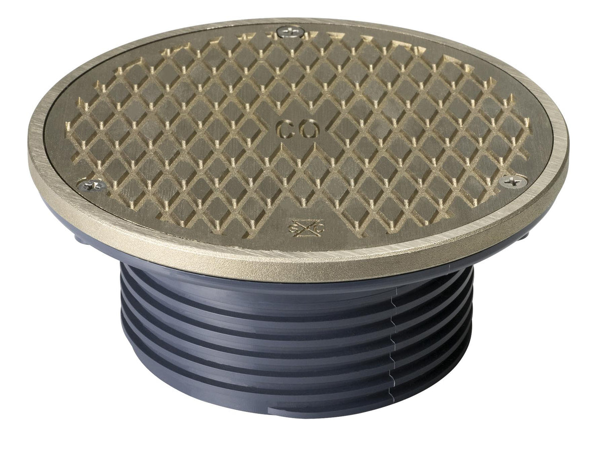 Sioux Chief FinishLine™ 834-4HNR Adjustable Drain Cleanout, 4 in Cleanout, 4000 lb Load, 6-1/2 in Dia Cover, Import