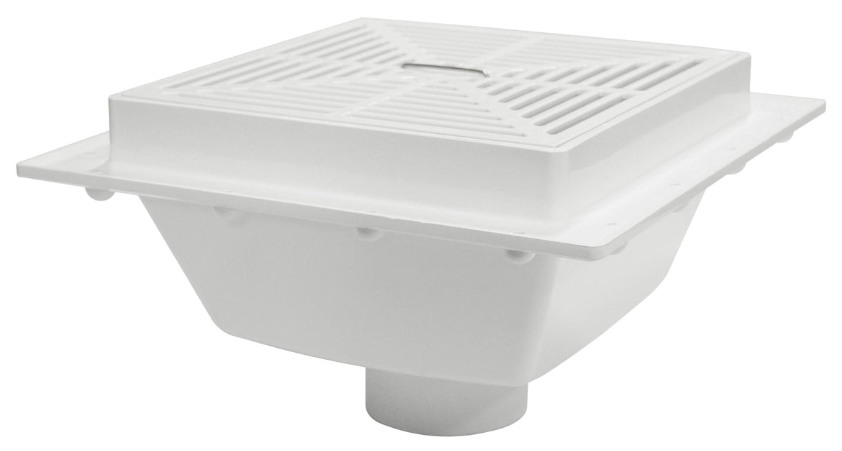Sioux Chief SquareMax™ 861-2P Floor Sink, 2 in Drain Opening, 7-7/16 in H, Squared Shape, PVC