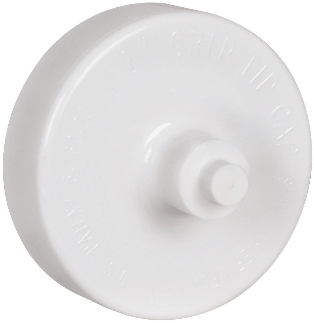 Sioux Chief GripTip™ 880-82 Test Cap, 2 in Dia, ABS, White