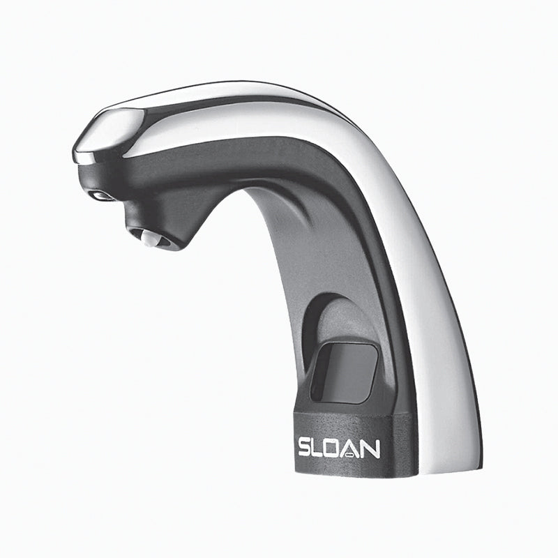 Sloan® 3346051 ESD-200 Sensor Activated Electronic Soap Dispenser, Optima®, Polished Chrome, 5-3/8 in OAL, Deck Mount, Brass, Import, Commercial
