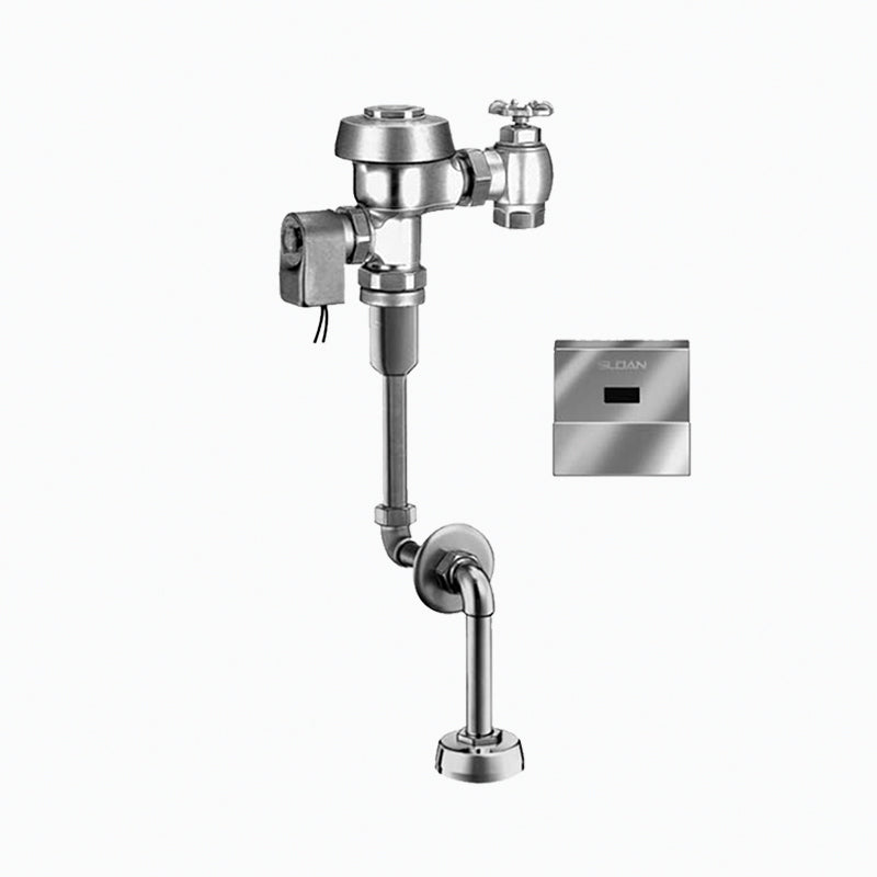 Sloan® Royal® 3453225 197 ESS Optima® Single-Flush Sensor Concealed Flushometer, Hardwired, 0.5 gpf Flush Rate, 3/4 in IPS Inlet, 3/4 in Spud, 15 to 80 psi Pressure, Rough Brass, Domestic