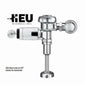 Sloan® 3782685 186 Single-Flush Sensor Exposed Flushometer, Battery, 1 gpf Flush Rate, 3/4 in IPS Inlet, 3/4 in Spud, 15 to 80 psi Pressure, Polished Chrome, Domestic