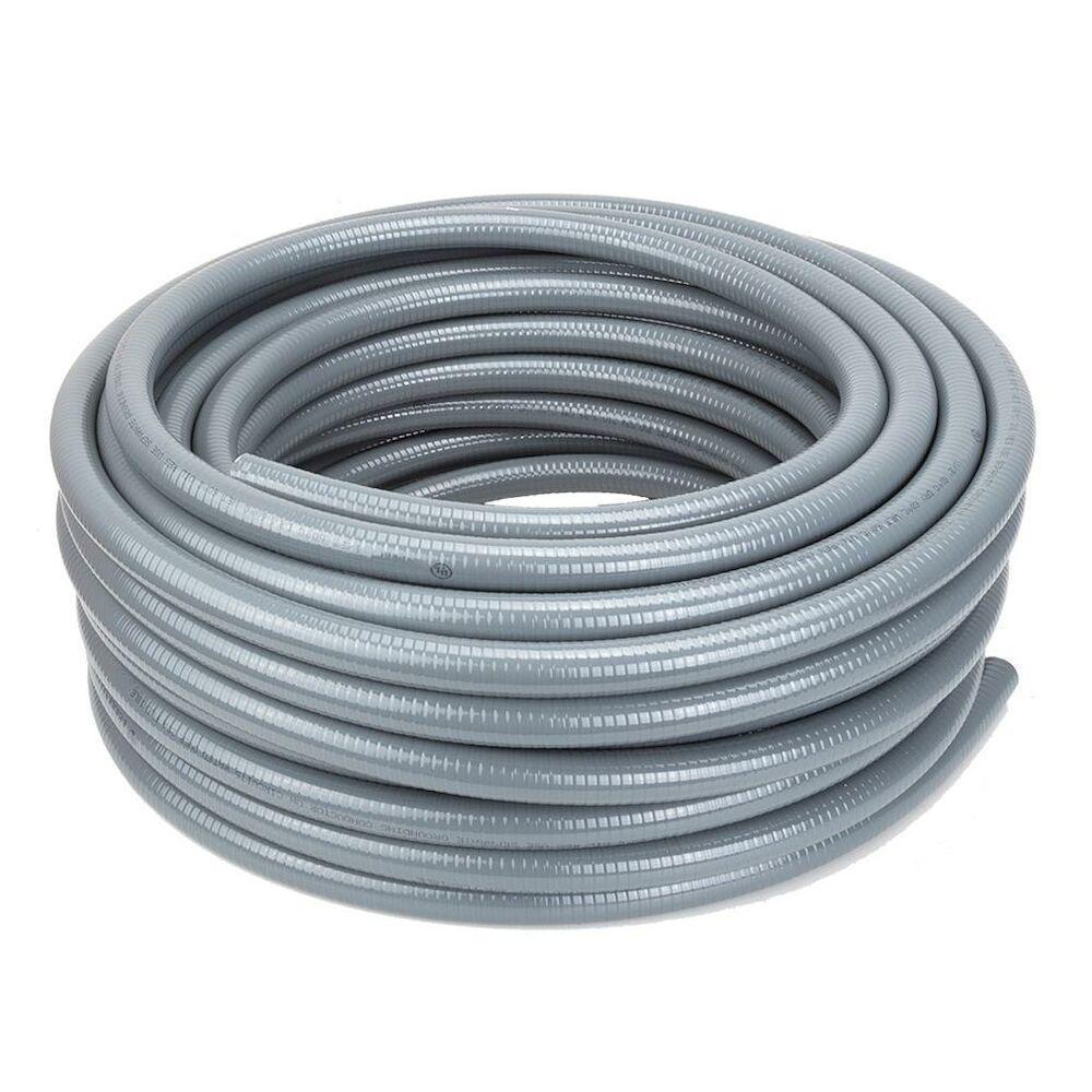 Southwire® 6102UL Flexible Liquidtight Conduit, 3/4 in Trade, 0.82 to 0.84 in Dia Inside x 0.93 to 0.96 in Dia Outside, 100 ft L, Steel