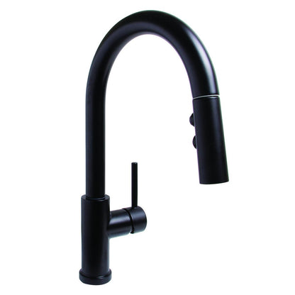 Neo - Modern Pull-Down Kitchen Faucet - Matte Black - Brass
