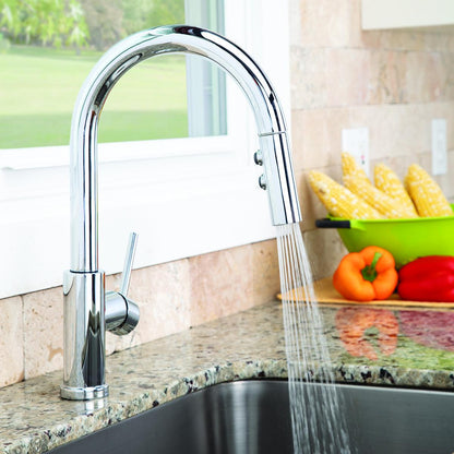 Neo - Modern Pull-Down Kitchen Faucet - Polished Chrome