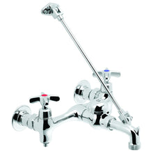 Speakman® SC-5811 Service Sink Faucet, Wall Mount, 2 Handles, 8 in Center, 1.5 gpm Flow Rate, Polished Chrome