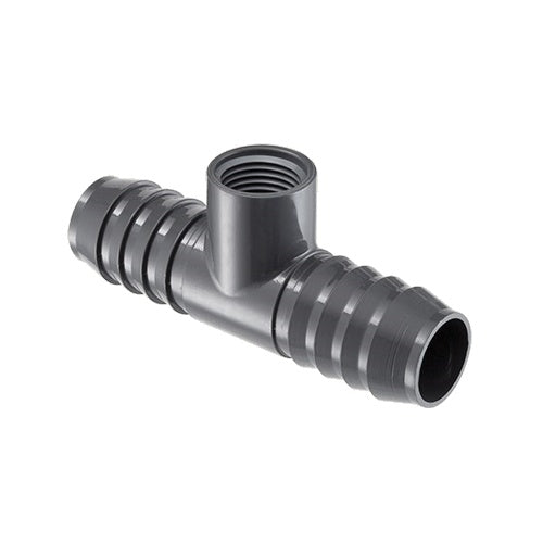 2 x 2 x 1-1/2" Tee - PVC - Insert x Insert x FNPT