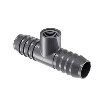 2 x 2 x 1-1/2" Tee - PVC - Insert x Insert x FNPT