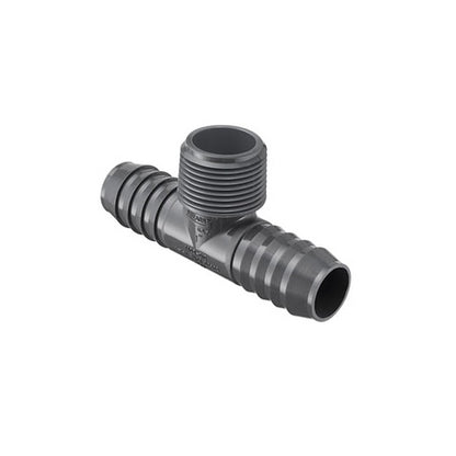 2" Tee - PVC - Insert x Insert x MNPT
