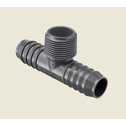 2" Tee - PVC - Insert x Insert x MNPT