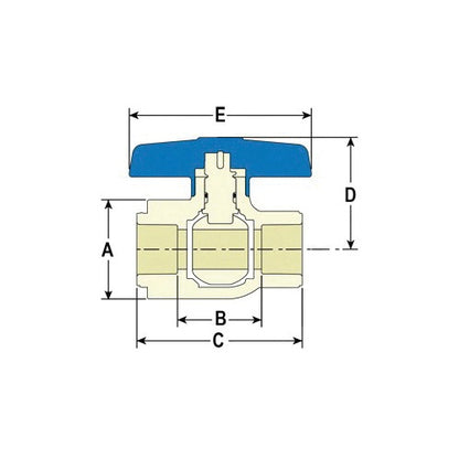 2" Ball Valve - CPVC - Socket