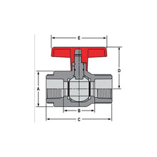 Spears® 2122-007C Compact Regular Ball Valve, 3/4 in Nominal, Socket End Style, CPVC Body, EPDM Softgoods, Domestic