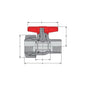 Spears® 2432-007G Single Entry Ball Valve, 3/4 in Nominal, Socket End Style, PVC Body, FKM Softgoods, Domestic