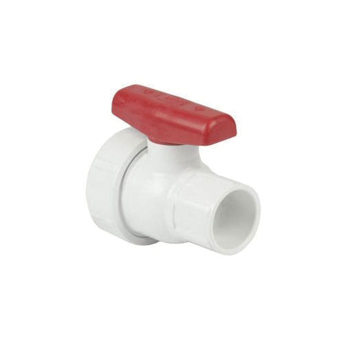 2" Single Entry Ball Valve - White - PVC