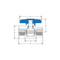 1-1/2" Utility Ball Valve - PVC - Socket