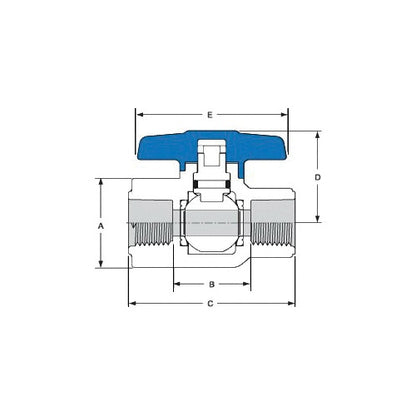 1" Utility Ball Valve - PVC - FNPT