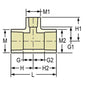 1-1/2 x 1 x 1" Reducing Tee - CPVC - CTS Socket