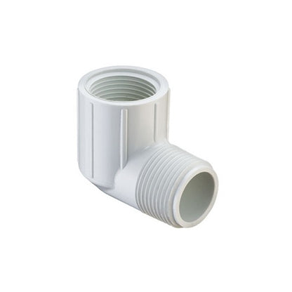 1-1/4" PVC 90° Elbow - MNPT x FNPT