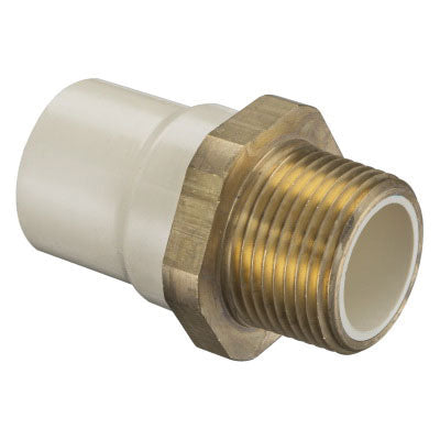 3/4" Transition Male Adapter - CPVC - Brass MNPT x Socket