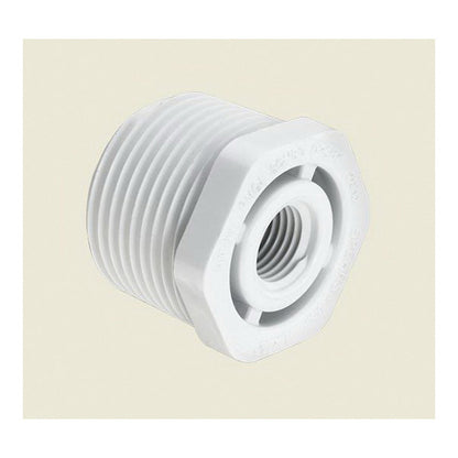 2 x 1" Reducing Bushing - White - PVC