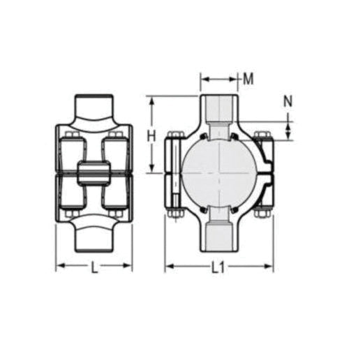 8 x (2) 2" Clamp-On Pipe Saddle - SCH 40/Std