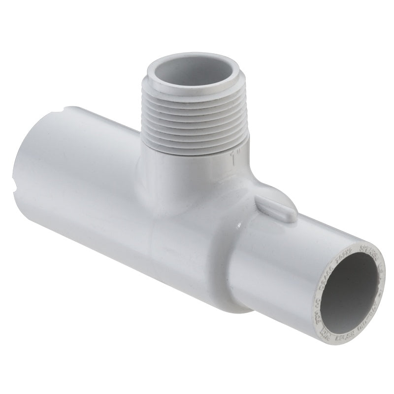 1" Standard Wye - PVC - Spigot x Socket x MNPT