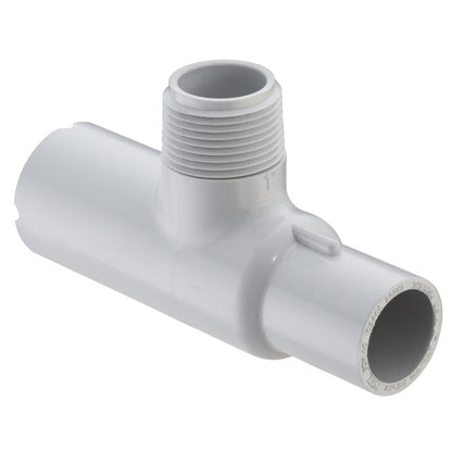 1" Standard Wye - PVC - Spigot x Socket x MNPT