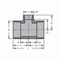 Spears® 801-578C Reducing Tee, 8 x 8 x 2 in, Socket, SCH 80/XH, CPVC, Domestic