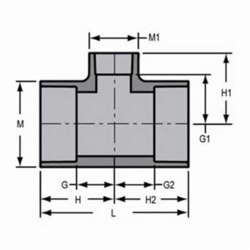 4 x 4 x 6" Reducing Tee - CPVC - Socket