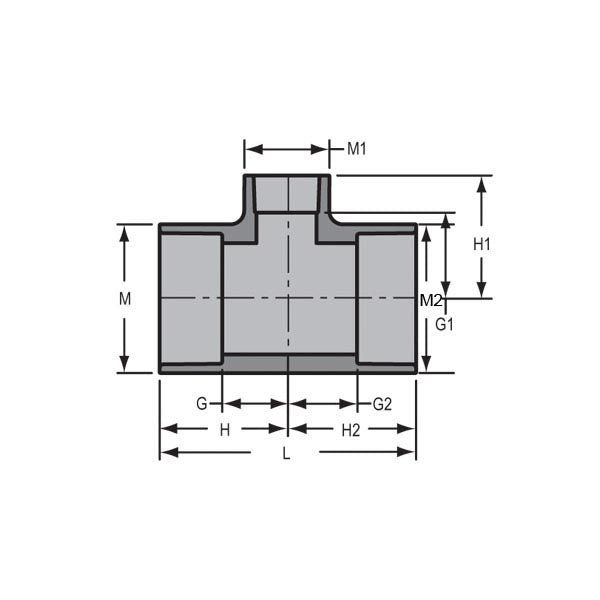 5 x 5 x 1-1/2" Reducing Tee - CPVC - Socket