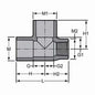 3/4 x 1/2 x 3/4" Reducing Tee - CPVC - SCH 80/Xh