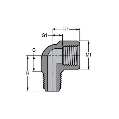 1/2" Standard Elbow - CPVC - MNPT x FNPT