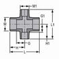 4 x 4 x 2 x 2" Reducing Cross - SCH 80/Xh