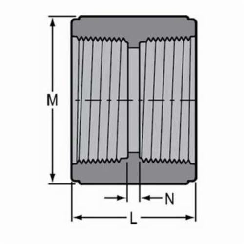 2-1/2" Standard Coupling - CPVC - FNPT