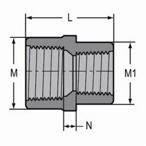 3/4 x 1/2" Reducing Coupling - CPVC - FNPT