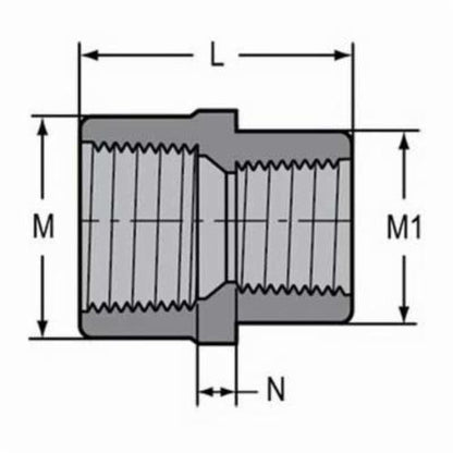3/4 x 1/2" Reducing Coupling - CPVC - FNPT