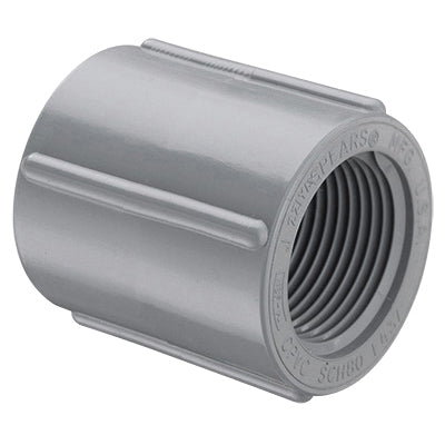 Spears® 830-012C Standard Coupling, 1-1/4 in Nominal, FNPT End Style, SCH 80/XH, CPVC, Domestic