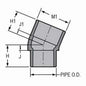 Standard 22-1/2° Street Elbow - SCH 80/Xh