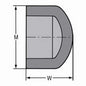 Spears® 847-003C Cap, 3/8 in, Socket, SCH 80/XH, CPVC, Domestic