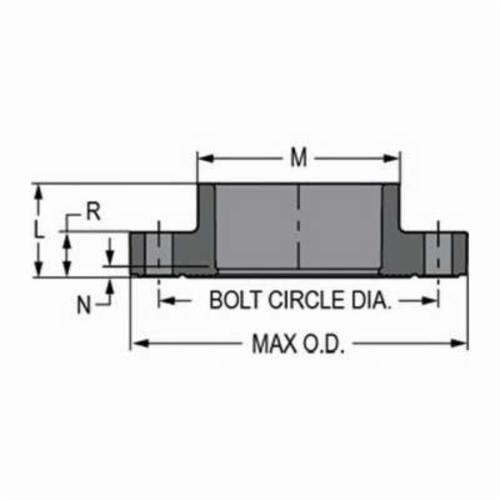 Spears® 851-025C 1-Piece Flange, 2-1/2 in, CPVC, Socket, 7 in OD, Domestic